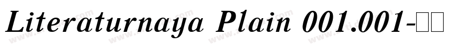 Literaturnaya Plain 001.001字体转换